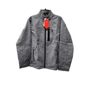 NEW Free Country Men's Base Camp II Softshell Jacket Size M Light Grey MSRP$100